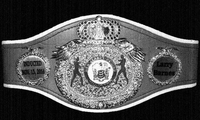 Larry Barnes title belt