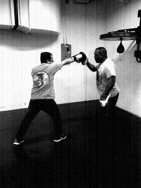 World Champion Larry Barnes instructing a student
